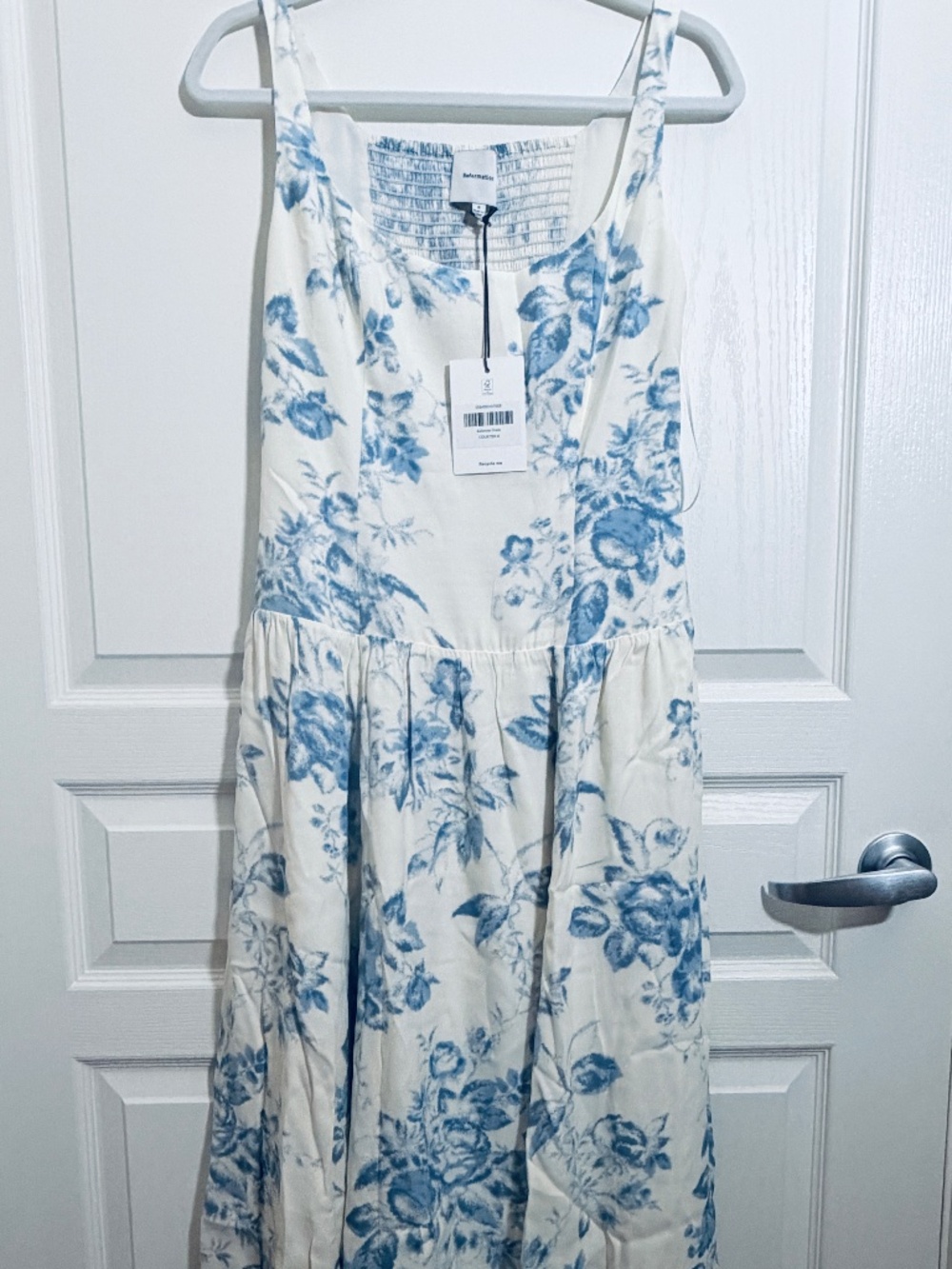 [New with tag] Reformation Bellarose Dress Ivory - Size 8